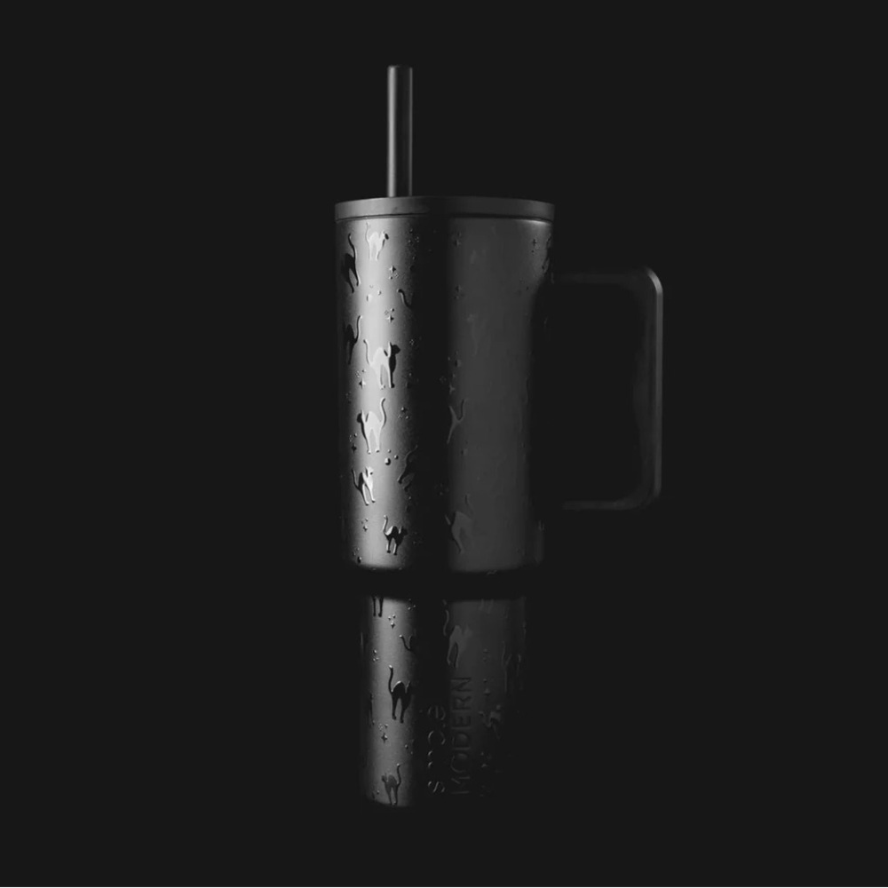 simple modern Halloween Black Cats 40oz trek tumbler